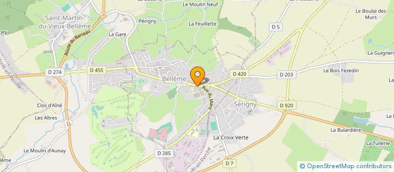 localisation de l'entreprise SELARL STEPHANIE JERPHANION - PIERRE-YVES MARIN à BELLEME