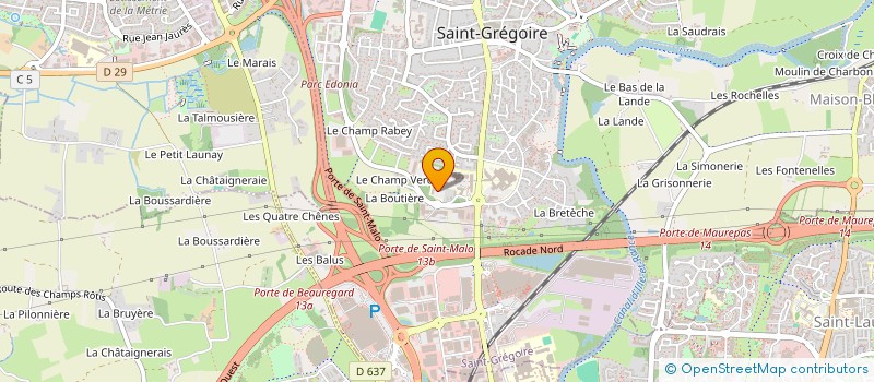 localisation de l'entreprise SELARL THIERRY MERLINI à SAINT-GREGOIRE