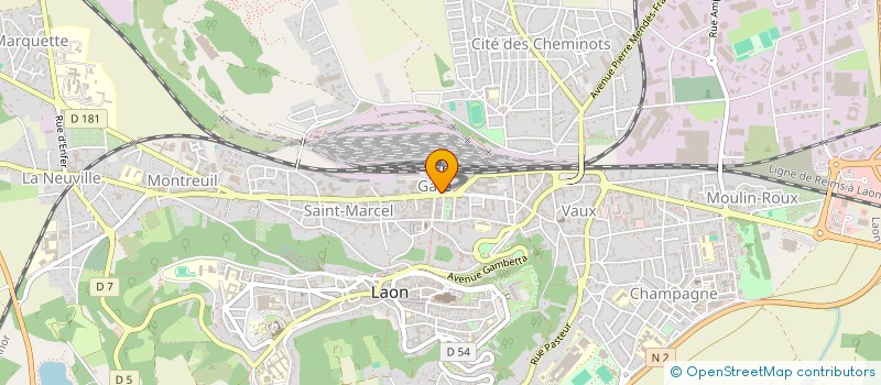 localisation de l'entreprise SELARL V.LEDRUE à LAON