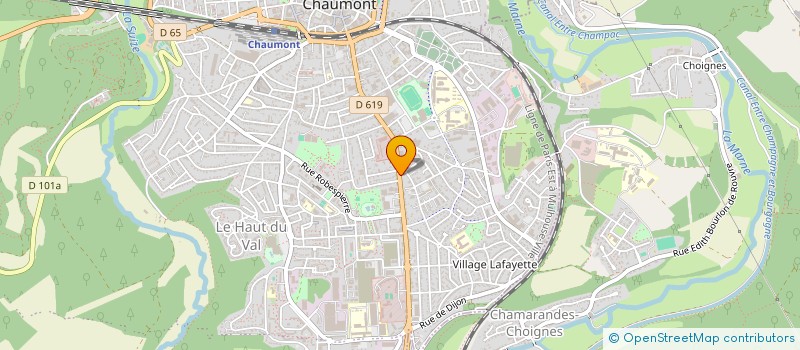 localisation de l'entreprise SELARL VERONIQUE LACROIX à CHAUMONT