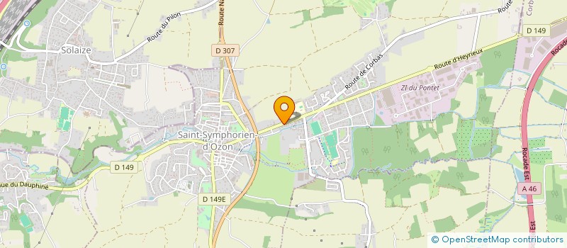 localisation de l'entreprise SELARL VET'OZON  SAINT-SYMPHORIEN-D'OZON