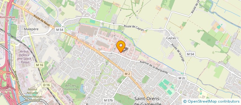 localisation de l'entreprise SELARL VETERINAIRE CROIX DU SUD à SAINT-ORENS-DE-GAMEVILLE