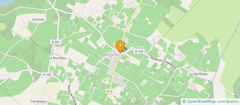 localisation de l'entreprise SELARL VETERINAIRE DE L ESTUAIRE  BEGADAN