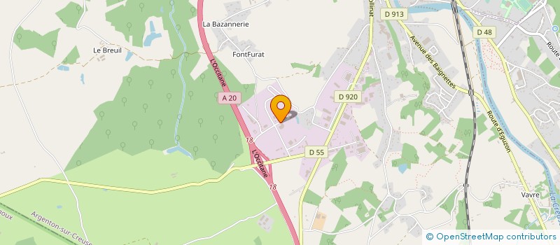 localisation de l'entreprise SELARL VETERINAIRE DES AMIMAUX à ARGENTON-SUR-CREUSE