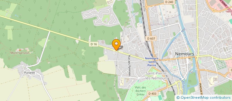 localisation de l'entreprise SELARL VETERINAIRE DES DEUX CHENES  SAINT-PIERRE-LES-NEMOURS