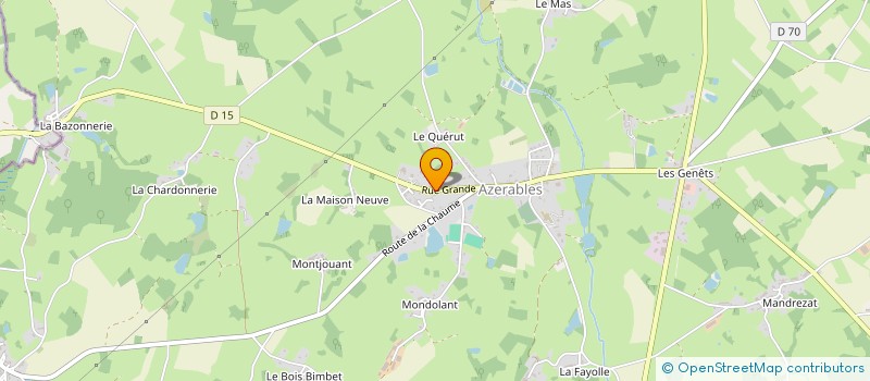 localisation de l'entreprise SELARL VETERINAIRE DU VAL D ANGLIN à AZERABLES