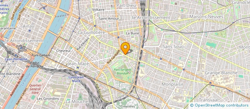localisation de l'entreprise SELARL VETERINAIRE GUILLOTIERE à LYON