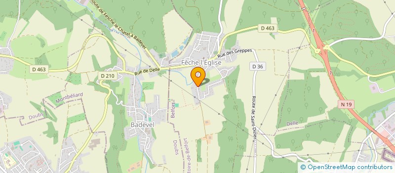 localisation de l'entreprise SELARL VETERINAIRES DE LA FONTAINE  FECHE-L'EGLISE