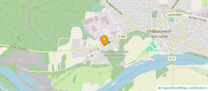 localisation de l'entreprise SELARL VETERINAIRES DU GABEREAU à CHATEAUNEUF-SUR-LOIRE