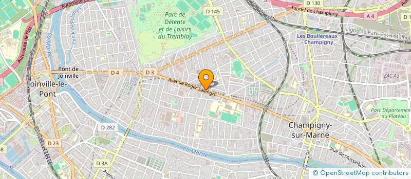localisation de l'entreprise SELARL VETERINAIRES DU PLANT à CHAMPIGNY-SUR-MARNE
