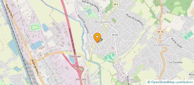 localisation de l'entreprise SELARL VETO-BRUGUIERES  BRUGUIERES