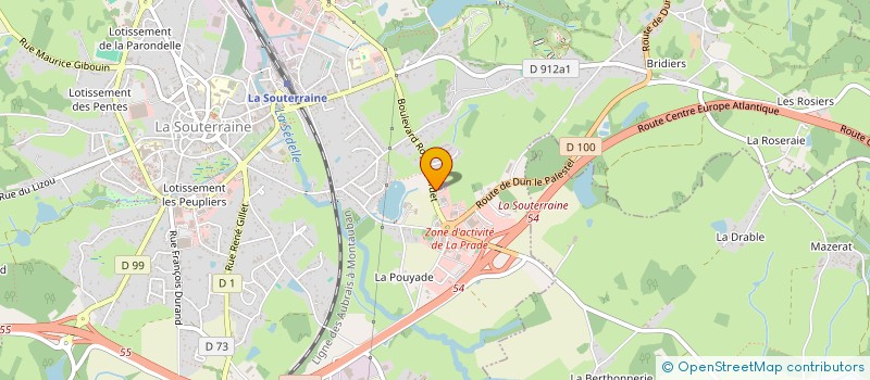 localisation de l'entreprise SELARL VETOSLAPRADE à LA SOUTERRAINE