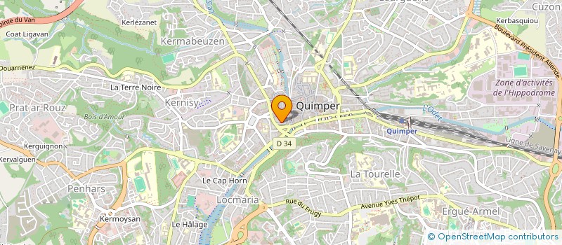 localisation de l'entreprise SELARLU NATHALIE GREFF à QUIMPER