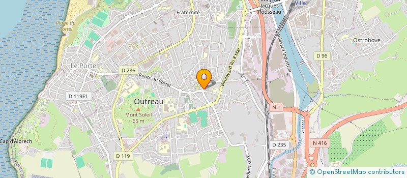 localisation de l'entreprise SELAS BIGOURD PHARMACIE CENTRALE  OUTREAU