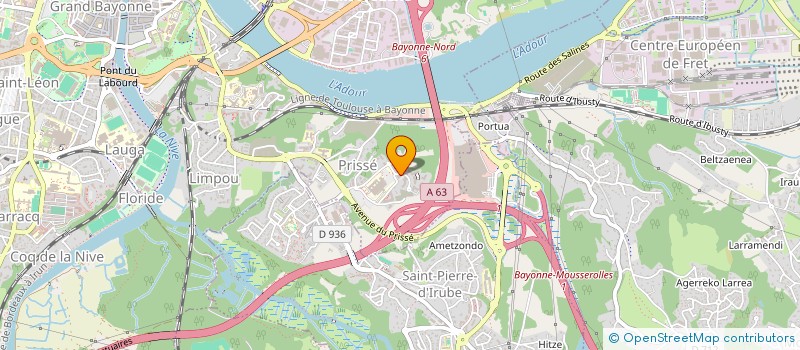localisation de l'entreprise SELAS DE CHIRURGIE GENERALE ET VISCERALE COTE BASQUE à BAYONNE