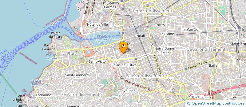 localisation de l'entreprise SELAS DIDIER OUDENOT - PAULINE OUDENOT - SOCIETE TITULAIRE D'UN OFFICE DE GREFFIER DU TRIBUNAL DE COMMERCE  MARSEILLE