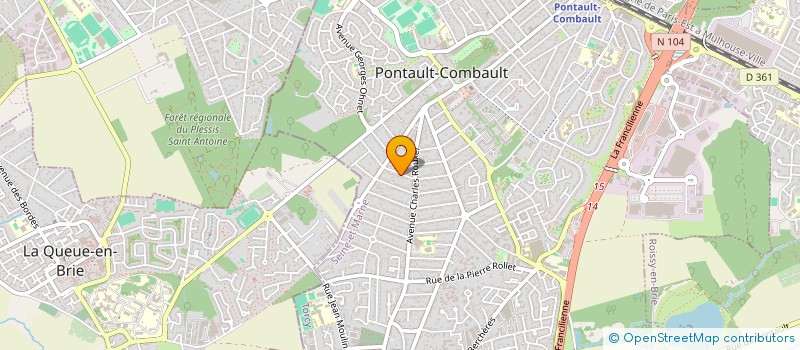 localisation de l'entreprise SELAS DU DR MBOMBO NKOUANDOU à PONTAULT-COMBAULT