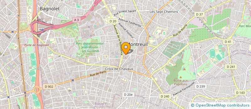 localisation de l'entreprise SELAS KINE MERIEL à MONTREUIL