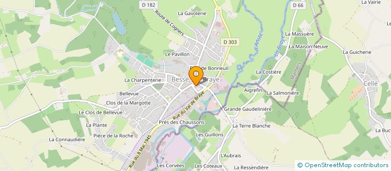 localisation de l'entreprise SELAS PHARMACIE CENTRALE  BESSE-SUR-BRAYE