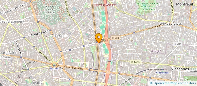 localisation de l'entreprise SELAS PHARMACIE DE LA PORTE DE MONTREUIL  PARIS