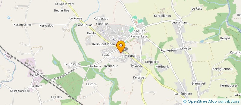 localisation de l'entreprise SELAS PHARMACIE DE MELLAC  MELLAC