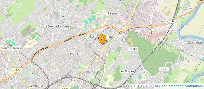 localisation de l'entreprise SELAS PHARMACIE DE PALENTE à BESANCON