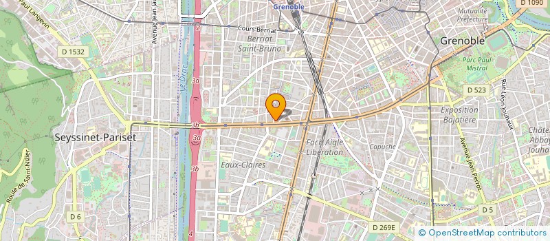 localisation de l'entreprise SELAS PHARMACIE DES EAUX CLAIRES à GRENOBLE