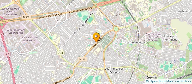 localisation de l'entreprise SELAS PHARMACIE DU CENTRE à AULNAY-SOUS-BOIS