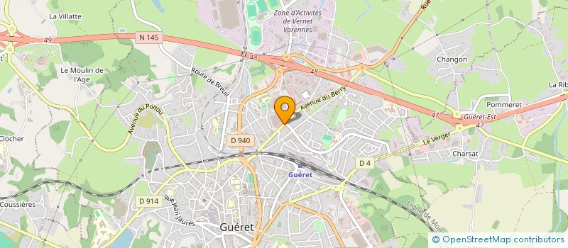 localisation de l'entreprise SELAS PHARMACIE LEBRETON à GUERET