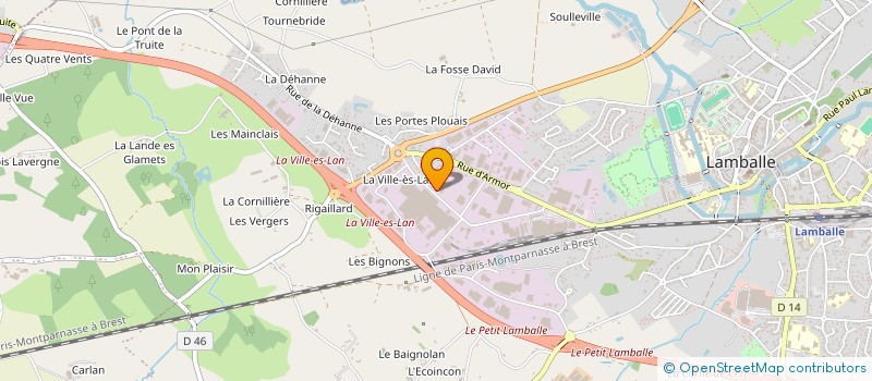 localisation de l'entreprise SELAS VETERINAIRE DU GOUESSANT à LAMBALLE-ARMOR