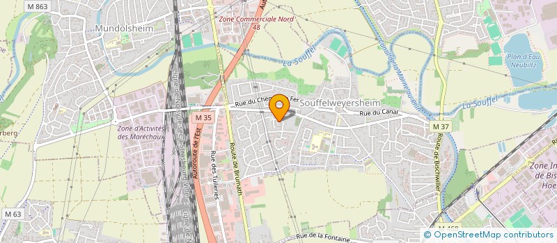 localisation de l'entreprise SELEC  SOUFFELWEYERSHEIM