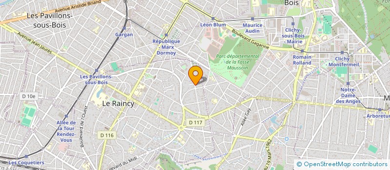 localisation de l'entreprise SELECT DISTRIBUTION à LE RAINCY