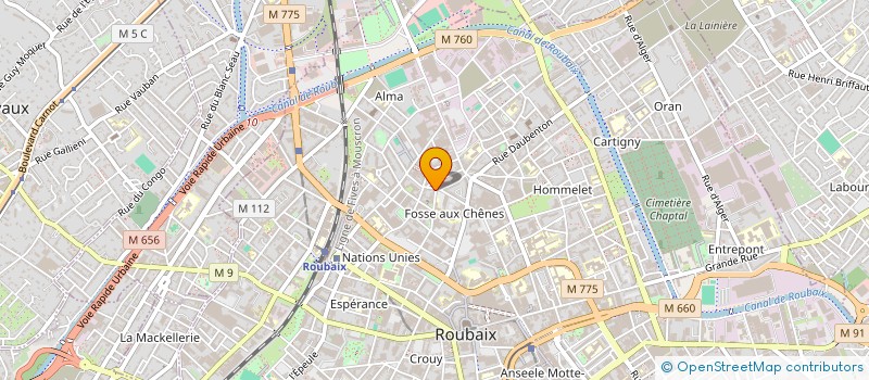 localisation de l'entreprise SELECT MATERIAUX à ROUBAIX