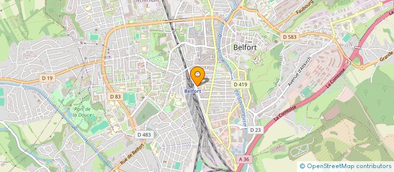localisation de l'entreprise SELECT NEGOCE à BELFORT