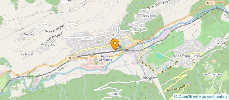 localisation de l'entreprise SELENE  AIME-LA-PLAGNE