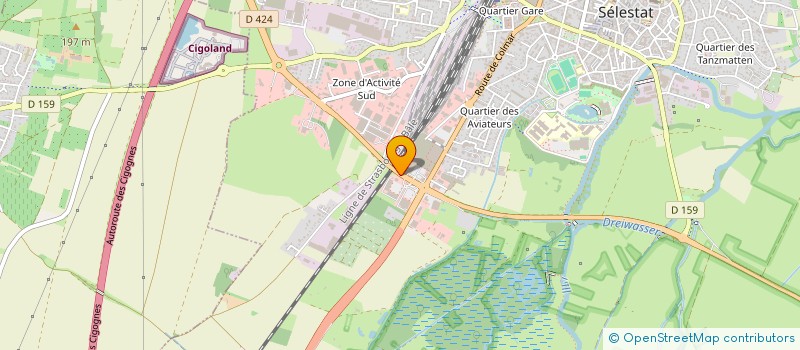 localisation de l'entreprise SELGEM à SELESTAT