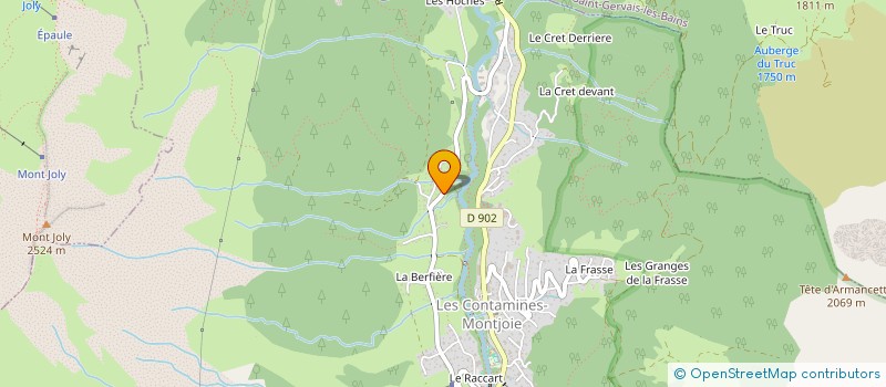 localisation de l'entreprise SELLA, KAROLIS ET ANNA  LES CONTAMINES-MONTJOIE