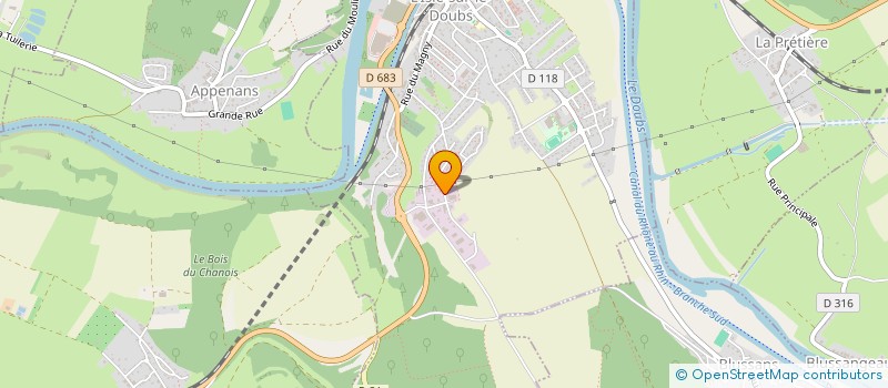 localisation de l'entreprise SELLERIE COURTOIS à L'ISLE-SUR-LE-DOUBS