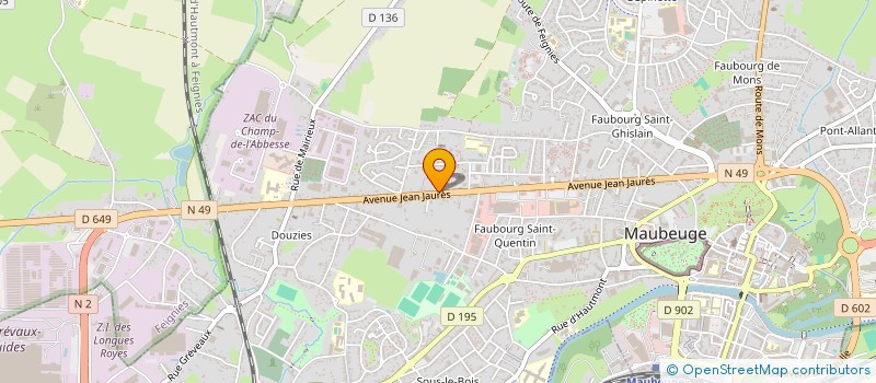 localisation de l'entreprise SELLERIE F.S.I.  MAUBEUGE