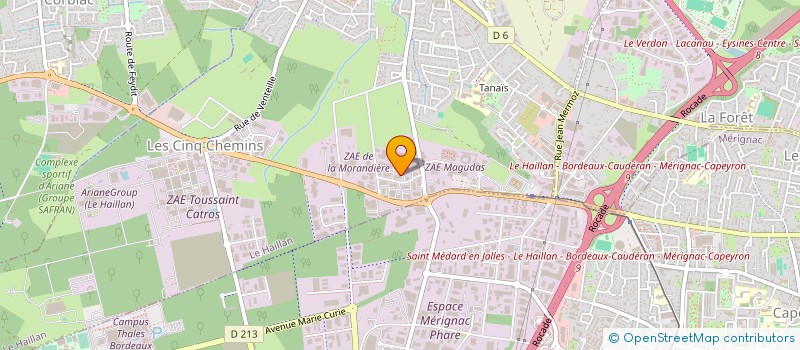 localisation de l'entreprise SELLERIE GENERALE  LE HAILLAN