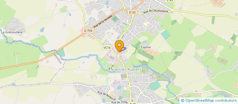 localisation de l'entreprise SELLERIE INDUSTRIELLE DE L'OUEST à NUEIL-LES-AUBIERS