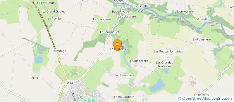 localisation de l'entreprise SELLERIE SANDRINE MOINET à LA BRUFFIERE