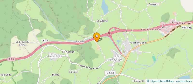 localisation de l'entreprise SELSELET TRANSPORT DU HAUT FOREZ PAR ABREVIATION STHF  LES SALLES