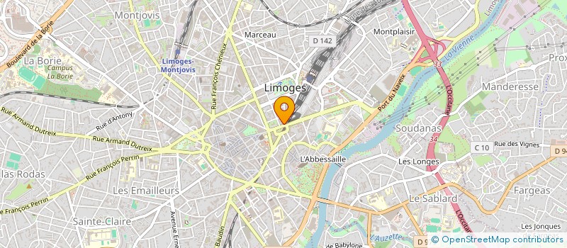 localisation de l'entreprise SELURL PHARMACIE JOURDAN à LIMOGES