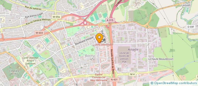 localisation de l'entreprise SEM  METZ