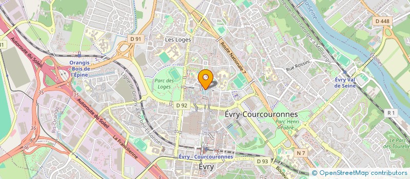 localisation de l'entreprise SEM 91 à EVRY-COURCOURONNES