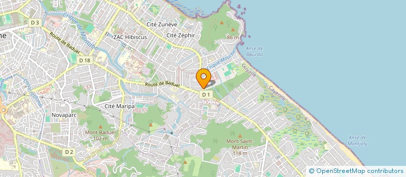 localisation de l'entreprise SEM PATRIMOINE TERRITORIALE A VOCATION ECONOMIQUE  CAYENNE