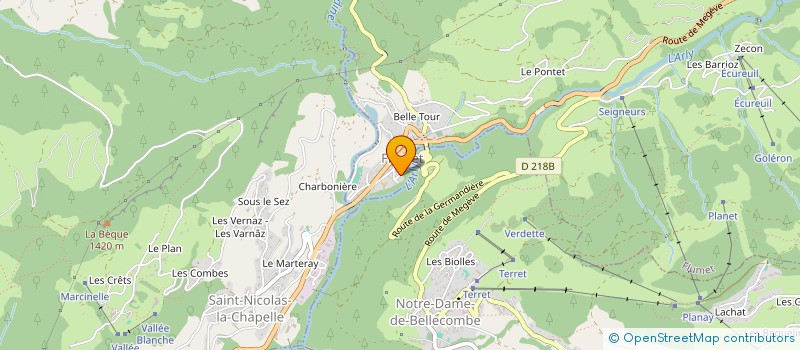 localisation de l'entreprise SEM VAL D'ARLY à FLUMET