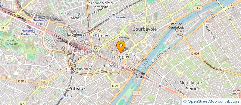 localisation de l'entreprise SEMA à COURBEVOIE