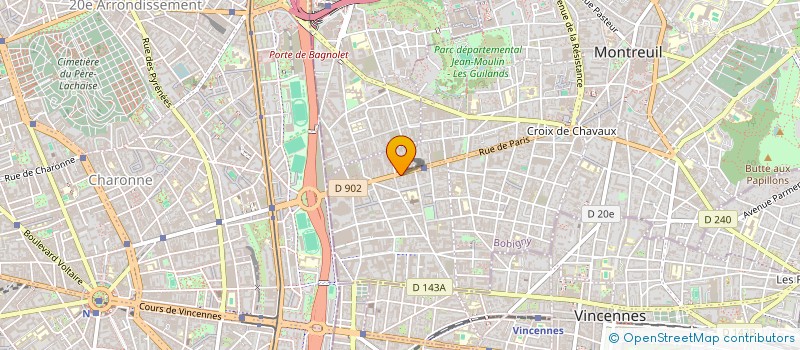 localisation de l'entreprise SEMA MODE à MONTREUIL